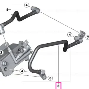 Transmission oil cooler line, flow - BMW Reducere extra