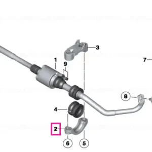 Suport stabilizator secțiune superioară - BMW Plată sigură