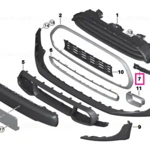 Calitate înaltă Air inlet finisher, right - BMW - Mini
