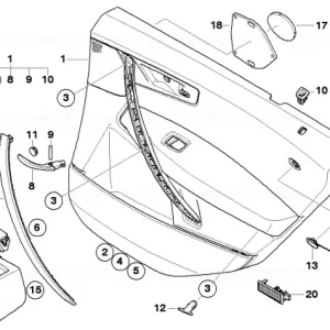 Cel mai vândut Grid, loudspeaker left GRAU - BMW