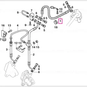 Lichidare de stoc Furtun frână oțel-flex L=565MM - BMW Motorrad