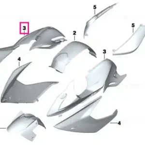 Fairing side section, top right MONOLITH MATT - BMW Motorrad Preț mic