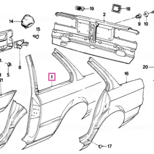 Right rear side panel - BMW Transport gratuit
