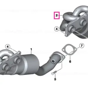 Ultima șansă RP-exhaust manifold with catalytic conv. ZYL. 4-6 EU4 - BMW