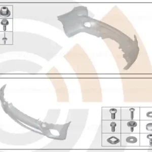 Comandă acum Set elemente montaj bara protectie fata, Kit Value Parts - BMW X5 E70, X6 E71 E72