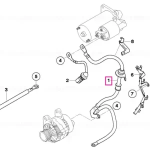 Cablu alternator-pornire-bază B+ - BMW Plată sigură
