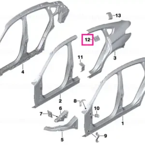 Reinforcement plate, C-pillar, left - BMW Cel mai bun preț