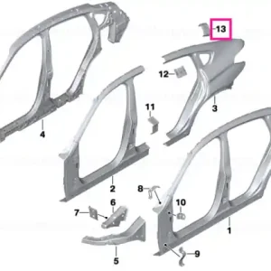 Reinforcement plate, D-pillar, left - BMW Cumpărături sigure
