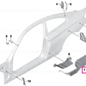 Cel mai vândut Moulded part f column B, exterior left - BMW
