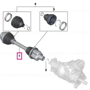 Cumpără online Arbore ieșire dreapta D=28MM - BMW