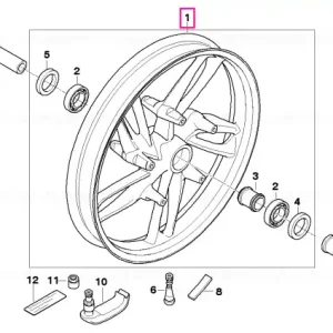 Silver front wheel 2.50X19 - BMW Motorrad Promoție