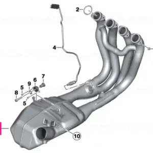 Plată securizată Exhaust manifold with front silencer - BMW Motorrad