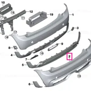 Panel, bumper, primed, rear PDC - BMW - Mini Cumpără online