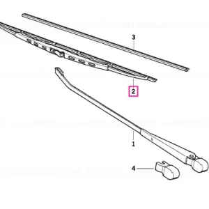 Wiper blade w.air baffle plate - BMW Super ofertă