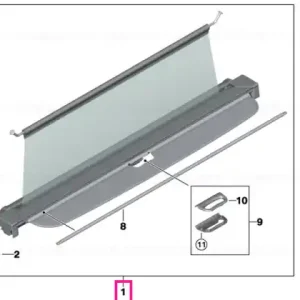 Ultima șansă Roller blind f luggage compartment ELFENBEINWEISS - BMW