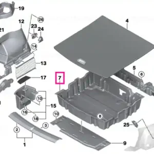 Tray, luggage comp., compact spare wheel - BMW Ieftin