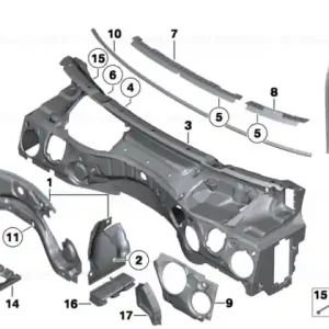 Sound insulation, A-pillar, top right - BMW Promoție