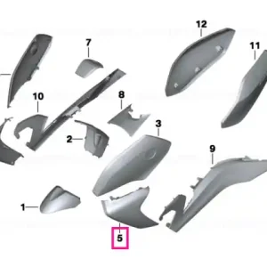 Panou ornament lateral față dreapta GRANITE-GREY - BMW Motorrad Ofertă