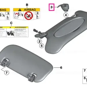 Nu rata Countersupport, sun visor CARBON BLACK - BMW - Mini
