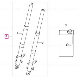 Preț mic Set, fork rods, left/right - BMW Motorrad