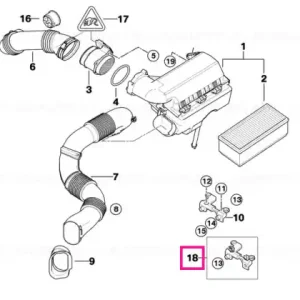 Ofertă limitată Set, holder, intake silencer - BMW - Mini