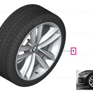 Reducere extra RDC wheel with tyre, winter light alloy 245/45R19 102V - BMW