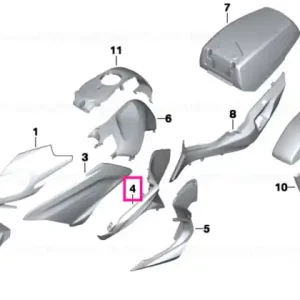 Reducere Knee guard, left DARK-SLATE - BMW Motorrad
