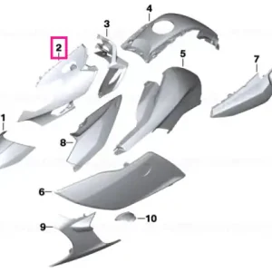 Secție trim superioară dreapta MAGNESIUM-BEIGE - BMW Motorrad Plată securizată