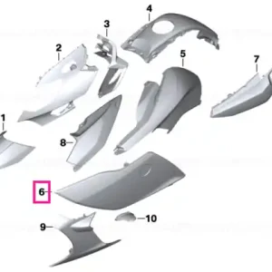 Front right body part MAGNESIUM-BEIGE - BMW Motorrad Preț mic