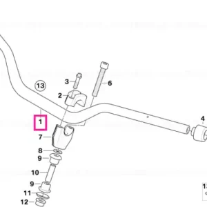 Handlebar, tubular - BMW Motorrad Bestseller