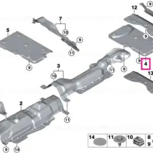 Ofertă limitată Heat insulator rear silencer - BMW - Mini