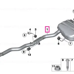 Calitate înaltă Rear silencer with exhaust flap - BMW