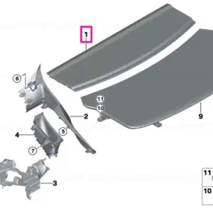 Storage shelf, front ANTHRAZIT - BMW Ieftin