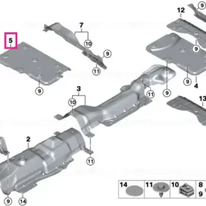Cumpără acum Heat insulator rear silencer - BMW - Mini