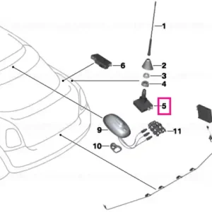 Antenna amplifier, rod antenna - BMW - Mini Ofertă