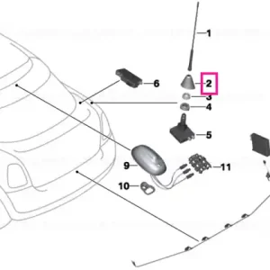 Capac tijă antenă - BMW - Mini Ofertă exclusivă