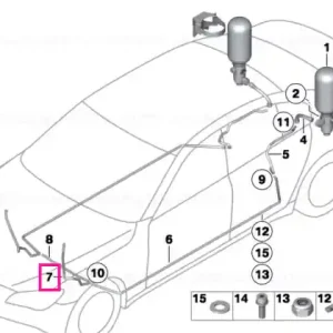 Transport gratuit Fire exting.tubing, engine compartm.rght - BMW