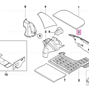 Sound insulating for trunk lid - BMW Reduceri