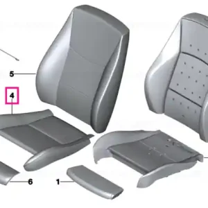 Comandă acum Capac scaun sport piele SCHWARZ - BMW