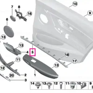 Cel mai bun preț Accent strip, rear left ESTORILBLAU - BMW