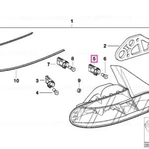 Bulb socket - BMW Plată securizată