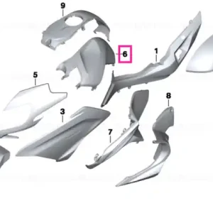Ornament rezervor stânga CALLISTO CALLISTO-GREY - BMW Motorrad Expediere rapidă