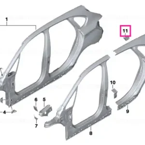 Ultima șansă Reinforcement plate, C-pillar, right - BMW