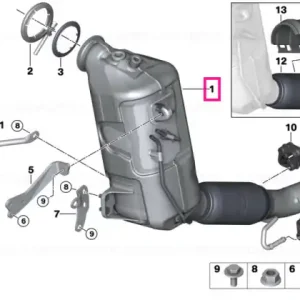 Calitate înaltă Filtru particule evacuare DPF - BMW Seria 2 F45 F46, X1 F48, X2 F39 - Mini Cabrio F57, Clubman F54, Countryman F60, F55, F56