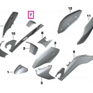 Reduceri Handlebar fairing, middle GRANIT-GREY - BMW Motorrad