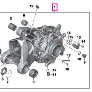 Cutie viteză unghi I=34:13=2,62 - BMW Motorrad Retur ușor