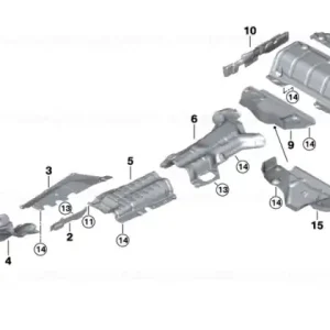 Thermal protection, rear silencer, rear - BMW Reduceri