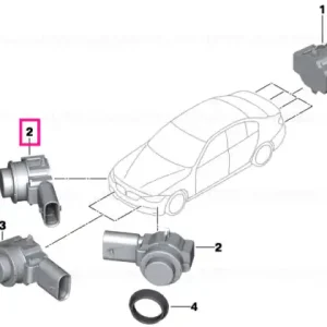 Senzor ultrasonic argint WB66 - BMW Ieftin