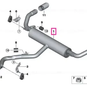 Reducere extra Rear silencer - BMW