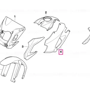 Reducere extra Panou trim lateral față dreapta - BMW Motorrad